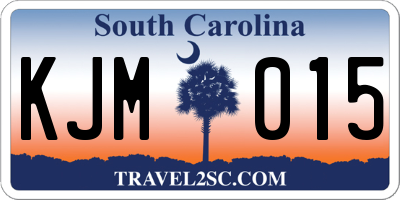 SC license plate KJM015