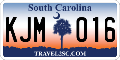 SC license plate KJM016