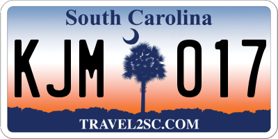 SC license plate KJM017
