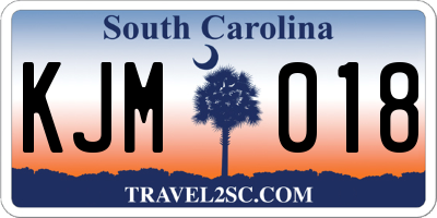 SC license plate KJM018