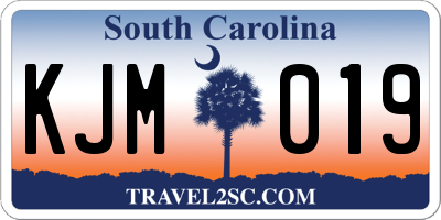 SC license plate KJM019