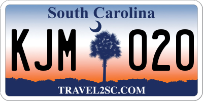 SC license plate KJM020