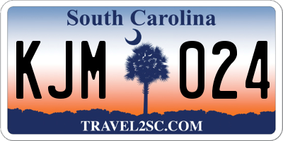 SC license plate KJM024