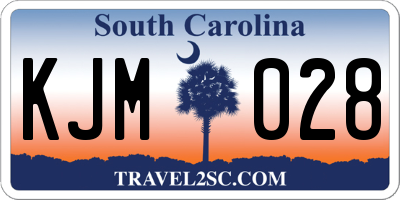 SC license plate KJM028