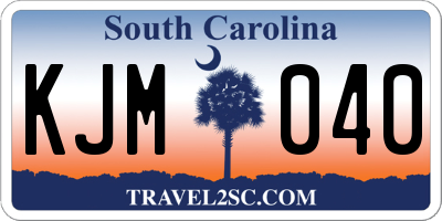 SC license plate KJM040