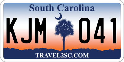 SC license plate KJM041