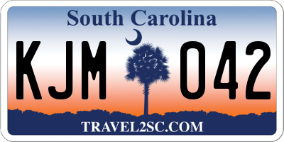 SC license plate KJM042