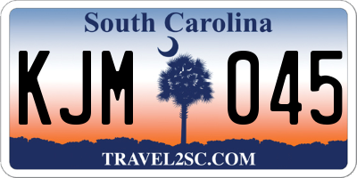 SC license plate KJM045