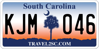SC license plate KJM046