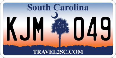 SC license plate KJM049