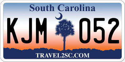 SC license plate KJM052