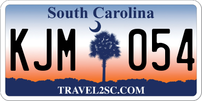 SC license plate KJM054