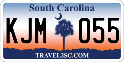 SC license plate KJM055