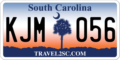 SC license plate KJM056