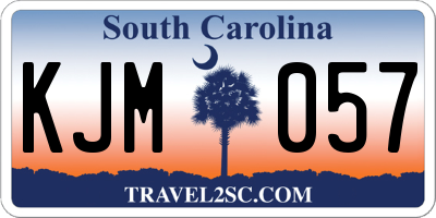 SC license plate KJM057