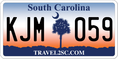 SC license plate KJM059