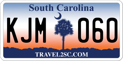 SC license plate KJM060