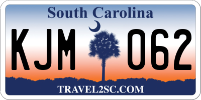 SC license plate KJM062