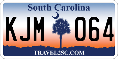SC license plate KJM064