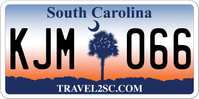 SC license plate KJM066