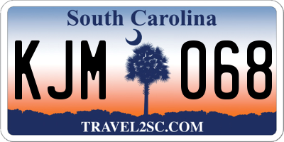 SC license plate KJM068