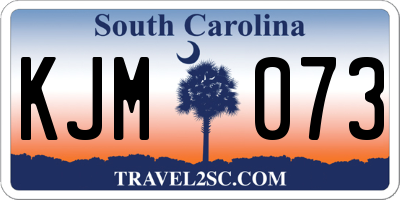 SC license plate KJM073