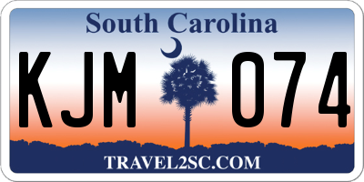 SC license plate KJM074