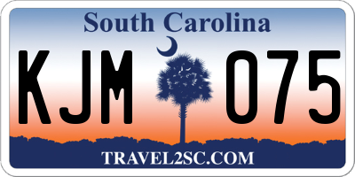 SC license plate KJM075