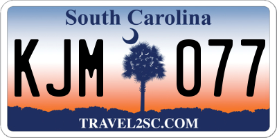 SC license plate KJM077