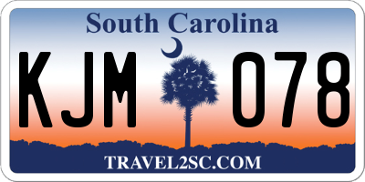 SC license plate KJM078