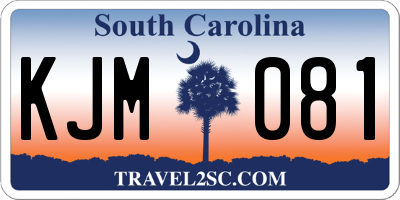SC license plate KJM081