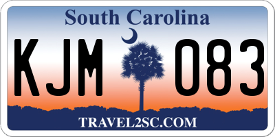 SC license plate KJM083