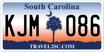 SC license plate KJM086