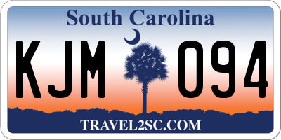 SC license plate KJM094