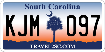 SC license plate KJM097