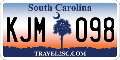 SC license plate KJM098
