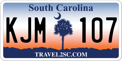 SC license plate KJM107