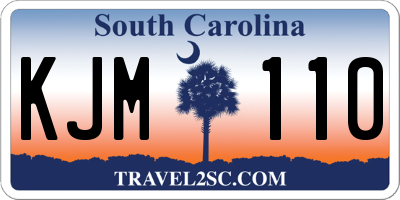 SC license plate KJM110