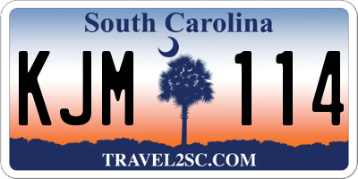 SC license plate KJM114