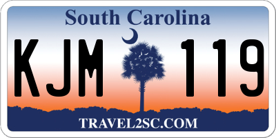 SC license plate KJM119