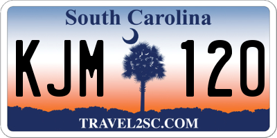 SC license plate KJM120