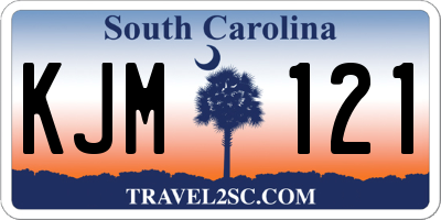 SC license plate KJM121