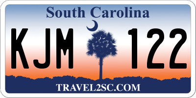 SC license plate KJM122