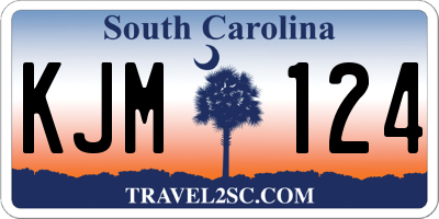SC license plate KJM124