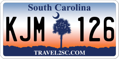 SC license plate KJM126