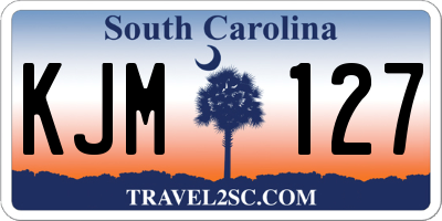 SC license plate KJM127