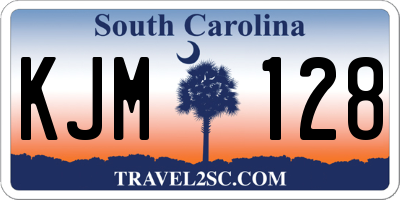 SC license plate KJM128