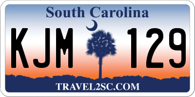 SC license plate KJM129