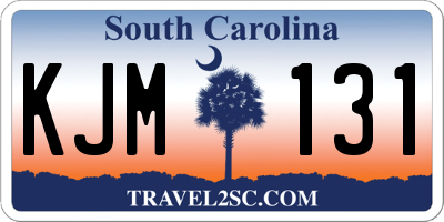 SC license plate KJM131