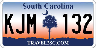 SC license plate KJM132